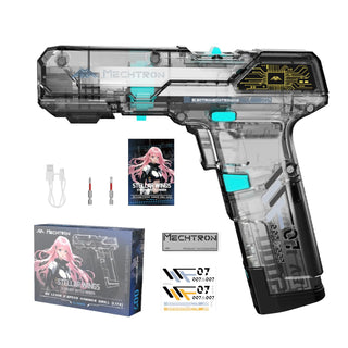 Cyberpunk Gun-Shaped AI Smart 8V Dual-Speed Hammer Drill, Cool Gadget Gifts for Men, Boyfriend, Husband, Dad, Boss, Gamers, Tech Lovers (Silver, 8-Piece Accessory Kit)
