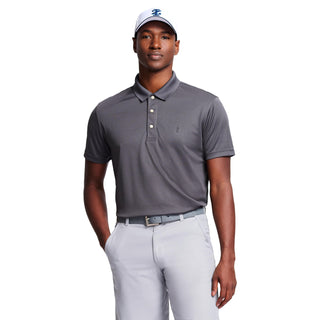 Izod Men's Performance Golf Grid Short Sleeve Stretch Polo Shirt