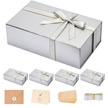 LIFELUM Green Gift Box for Presents 1 Pack 13.85 x 8.35 x 4.45 inch Big Decorative Large Gift Box for Clothes with Magnetic Lids Luxury Accessories Card, Ribbon, Filler,Sticker