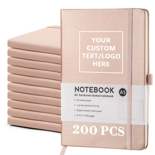 Personalized Notebook-Can Customize Logo/Text/Image, Customizable A5 Journal Notebook Daily Journals For Writing-192 Lined Pages 8.5 x 5.71 Inch,Black