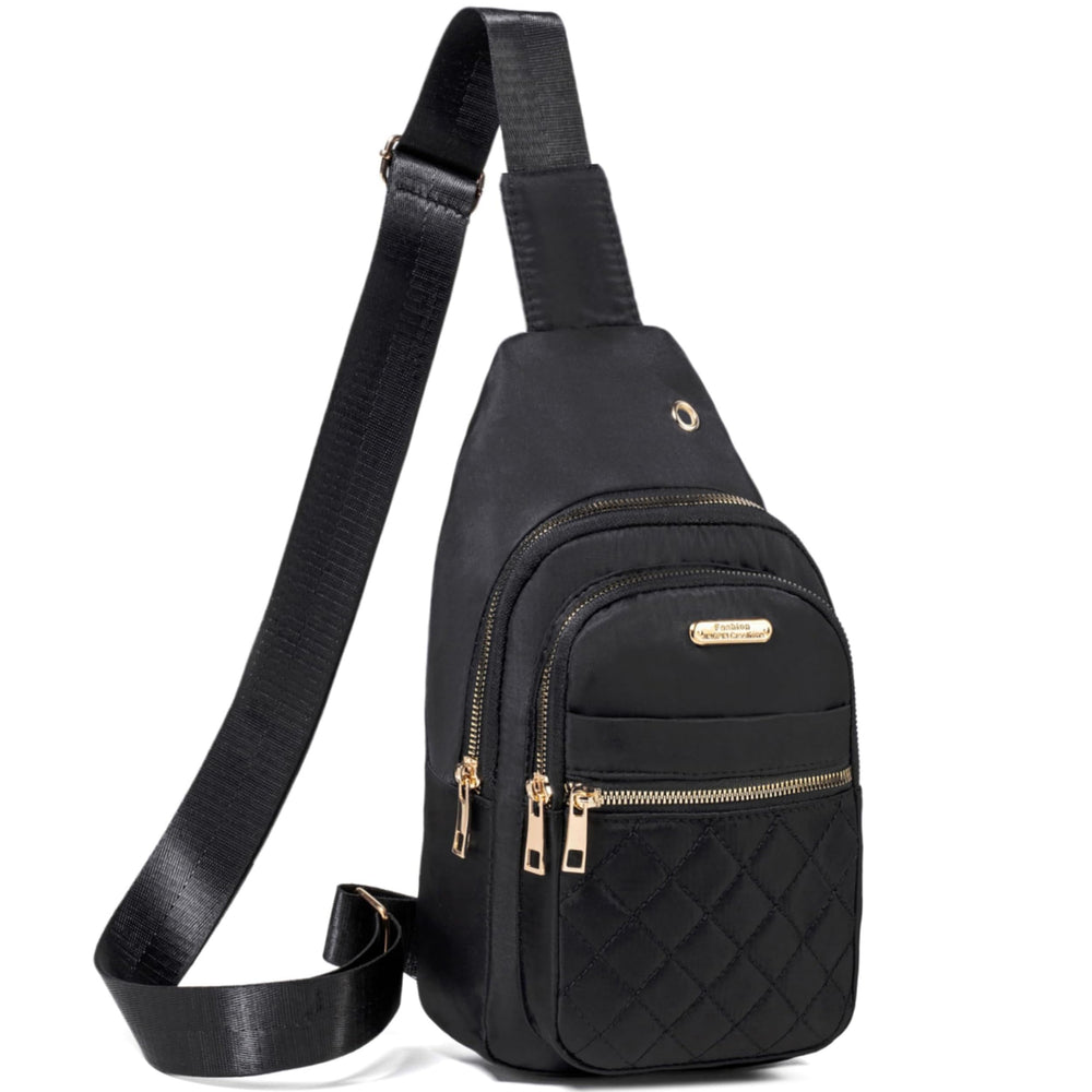 Banelu Small Sling Backpack Crossbody Bags for Women Men, Small Sling Bag Cross Body Bag Fanny Packs Crossbody Purses - Black