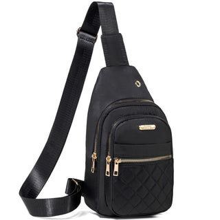 Banelu Small Sling Backpack Crossbody Bags for Women Men, Small Sling Bag Cross Body Bag Fanny Packs Crossbody Purses - Black