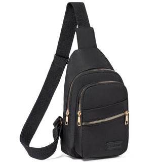 Banelu Small Sling Backpack Crossbody Bags for Women Men, Small Sling Bag Cross Body Bag Fanny Packs Crossbody Purses - Black