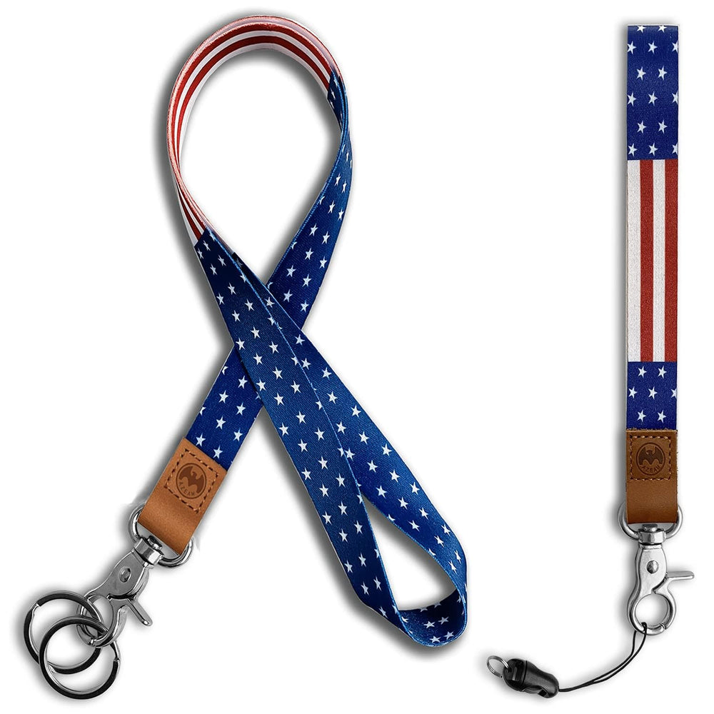 AZEAM Lanyard - Black Lanyard Holder with Metal Clasp for Keys, ID Badges, Cards, Car Keys, Wallet