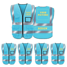 BeautyWill Custom Safety Vest Logo Class 2 High Visibility Reflevtive Vest Outdoor Protective Workwear
