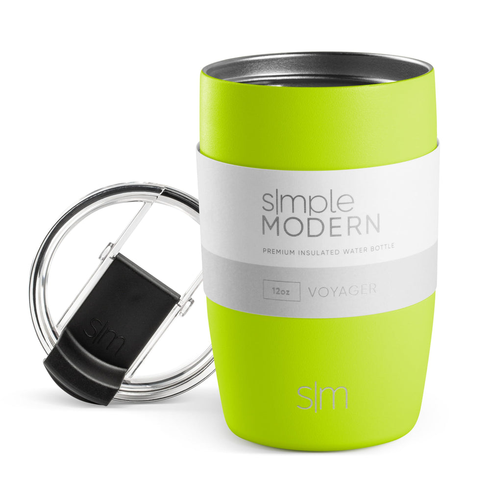 Simple Modern Voyager Tumbler with Flip Lid | Travel Coffee Mug | Insulated Stainless Steel Cold Brew Iced or Hot Coffee Cup | Gifts for Women Men Her Him | 16oz, Almond Birch