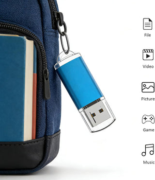 USB Flash Drive 32GB, Maspen Thumb Drive 2.0 High Speed Memory Stick Jump/ Zip/ Pen Drive,Blue,32 GB