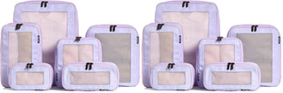 Aerotrunk Compression Packing Cubes for Travel - Luggage Organizer Bags - Double Zipper Packing Cubes for Suitcases (6-Pack, Beige)