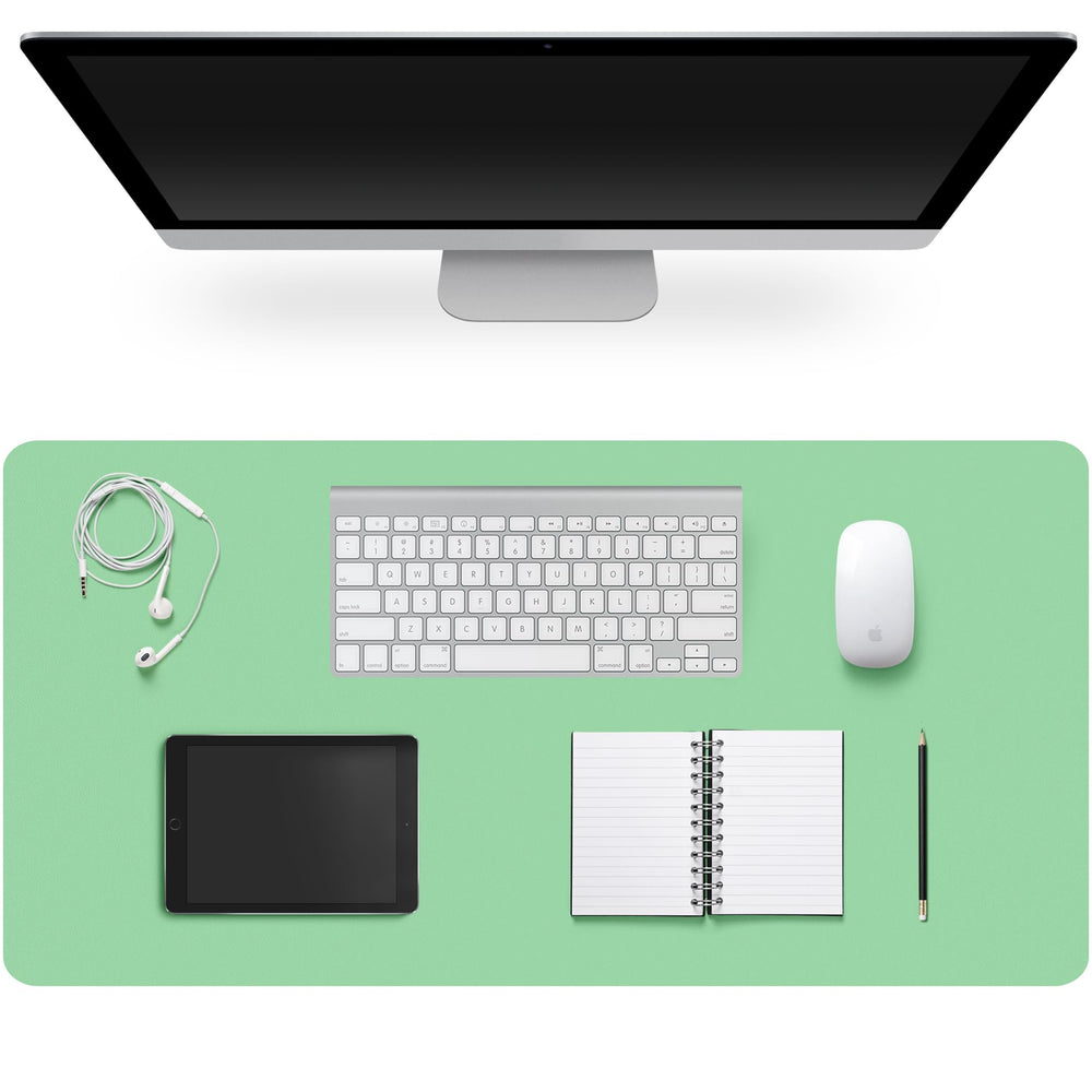 Leather Desk Pad Protector,Non-Slip Desk Pad,on-Slip PU Leather Large Mouse Pad,Easy Clean Desk Protecor Mat,Writing Pad for Office Work/Home/Decor(Black, 23.6" x 13.7")