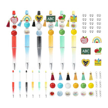 holoith 8 Set Butterfly Flower Beadable Pens Kit, Pen Making Kit with Beads and Refills, Black Ink Ballpoint Smooth Writing, Gift for Diy Present Students Teens Office Supplies