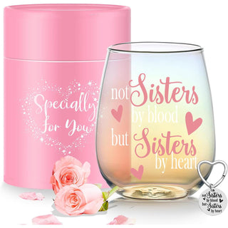 Yalucky Coworker Leaving Gifts for Women Wine Glasses Retirement Gifts Thank You Goodby Gift for Colleagues Friend Birthday Teacher Christmas Presents for Colleagues Women Pink Ladies Gift