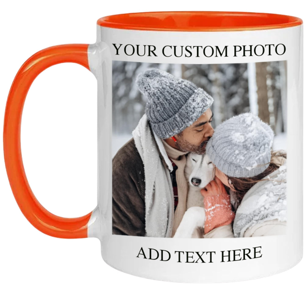 Custom Mug - Personalized Coffee Mug with Photo Text Logo | Taza Personalizada 11oz Both Sides Print | Custom Gifts for Men Women | Customized Picture Cup Dishwasher Safe