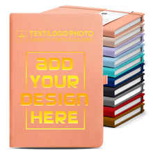 Personalized Notebook-Can Customize Logo/Text/Image, Customizable A5 Journal Notebook Daily Journals For Writing-192 Lined Pages 8.5 x 5.71 Inch,Black