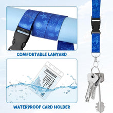 6 Pack Lanyards for Cruise Ship Cards with Waterproof ID Card Badge Holders for Royal Caribbean Cruise Essentials 2026（Ocean）