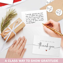 UnimaxPrint 52 Thank You Cards with Envelopes & Stickers (4 Designs), Minimalist 3x5” Thank You Notes for Teacher Appreciation, Weddings, Baby Showers & Small Business