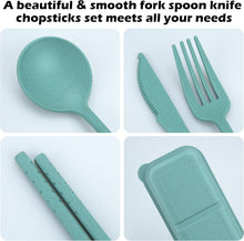 4 Sets Reusable Utensils Set with Case, Travel Utensils with Case, Reusable Utensils for Lunch Box Accessories, Portable Lunch Utensils Set for Travel Daily Use