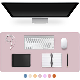 Leather Desk Pad Protector,Non-Slip Desk Pad,on-Slip PU Leather Large Mouse Pad,Easy Clean Desk Protecor Mat,Writing Pad for Office Work/Home/Decor(Black, 23.6" x 13.7")