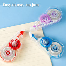 39.37 ft Correction Tape, 6PCS, Fast, Clean, Noiseless and Easy-to-Use Correction Tape Bulk Office School Supplies, Blue, Red, Purple