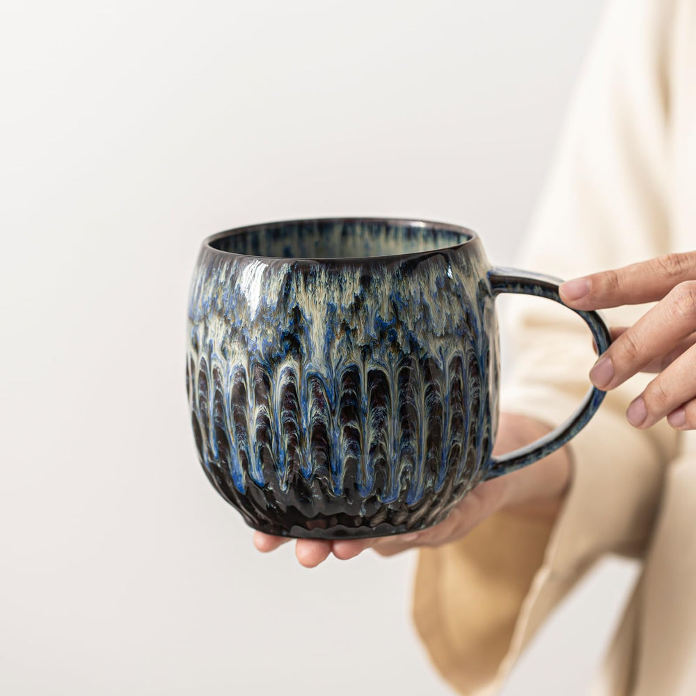 Large Ceramic Coffee Mug - 20oz Big Tea Cup, Red | Large Tea Mug, Microwave Safe, Dishwasher Safe