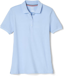 French Toast Women's Juniors' Short Sleeve Stretch Pique Polo Shirt