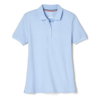 French Toast Women's Juniors' Short Sleeve Stretch Pique Polo Shirt