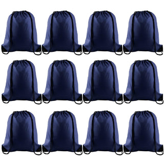 KUUQA 2 Pcs Drawstring Backpack Bags Sports Cinch Sack String Backpack Storage Bags for School Gym Traveling (Black)