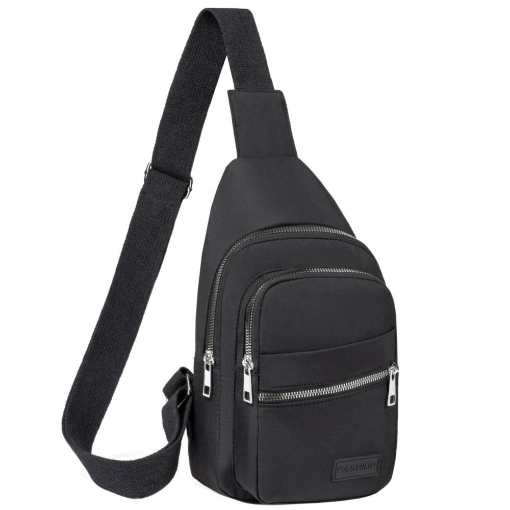 Banelu Small Sling Backpack Crossbody Bags for Women Men, Small Sling Bag Cross Body Bag Fanny Packs Crossbody Purses - Black