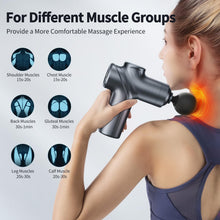 LEERCON Massage Gun Deep Tissue, Silent Motor and Portable Massage Gun with 4 Interchangeable Heads for Deep Muscle Relief and Relaxation, Relax Gift