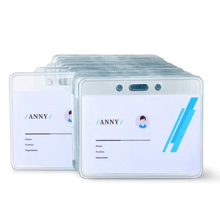 Amazon Basics Vertical Clear Plastic ID Badge Holders, 2.55" x 4.41", Pack of 50