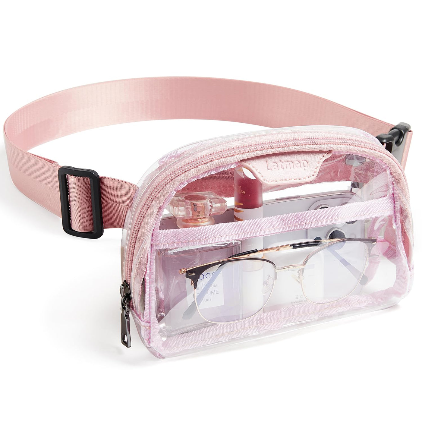 LATMAP Clear Bag for Stadium Events, Clear Purse for Women Stadium Crossbody Bag, Transparent Bag for Concerts Sports