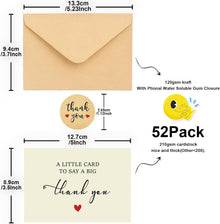 52 Pack 210GSM | Thank You Cards | Thank You Cards & Notes with Envelopes | Pefect for Baby Shower, Wedding, Teacher, Graduation, Business, Holiday, and Christmas | Teacher Appreciation Gifts