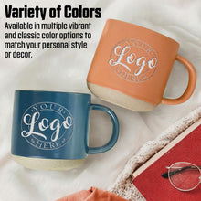 Custom Logo Pottery Mug - Personalized Business or Company Branding Coffee Cup - Professional Design Office Gift for Teams
