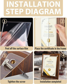 WOCOCN Trophy Award, Wood Plaque, Employee Appreciation Plaques, Decorative Signs & Plaques, Certificate Frames 14.88 x 11.22in, Slide in A4 Paper, Applicable to Appreciation,Recognition, Diploma, Thank You, Retirement, Anniversary (Wood Certificate Plaqu