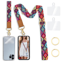 Yonlevres Flower Phone Lanyard Crossbody Strap, Floral Cell Phone Lanyards for around the Neck Wristlet Wrist Strap Adjustable for Keys Case Accessories Travel Essentials