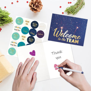 Fancy Land Welcome to the Team Cards 24 Pack Gold Foil Work Cards with Envelopes New Employees Welcome Cards