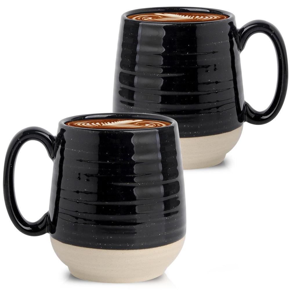 HASENSE Coffee Mugs Gift Set, 20oz Ceramic Mugs Set of 2 with Handle, Glaze Coasters & Spoons in Storage Box,Perfect Valentine‘s Day Gift for Coffee Tea and Cocoa, White