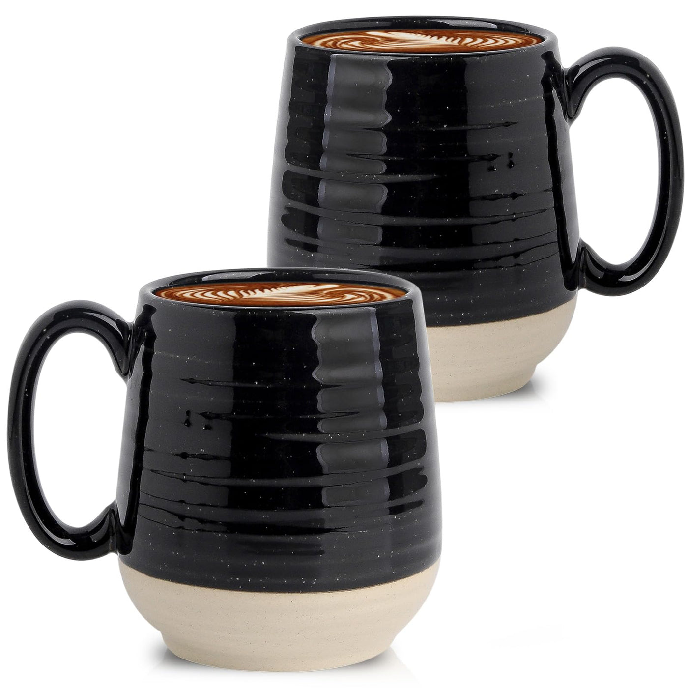 HASENSE Coffee Mugs Gift Set, 20oz Ceramic Mugs Set of 2 with Handle, Glaze Coasters & Spoons in Storage Box,Perfect Valentine‘s Day Gift for Coffee Tea and Cocoa, White