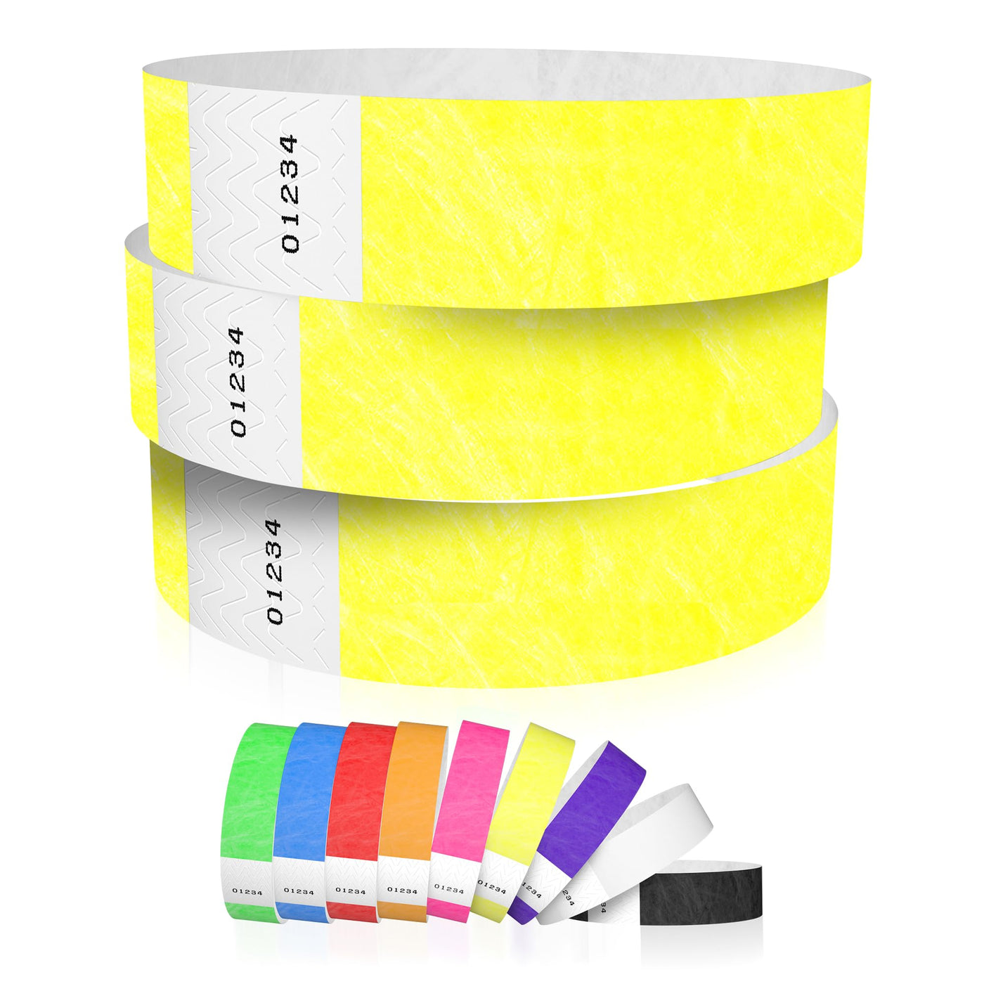 600 WristCo Tyvek Wristbands for Events, 6-Color Variety Pack – Tamper-Proof Design Prevents Reuse – Premium-Grade Bracelets for Hospital & Medical ID, Party, VIP Identification