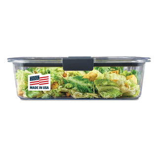 Rubbermaid Brilliance Tritan Plastic Food Storage Containers BPA Free Airtight Lids Ideal for Lunch Meal Prep & Leftovers Set of 5 (3.2 Cup)