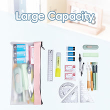 6 Pack Clear Pencil Pouches with Zipper, Soft TPU Pencil Case Bulk for Kids Students, Waterproof Makeup Bag Travel Organizer, Small Pen Pouch Set for School Office Supplies