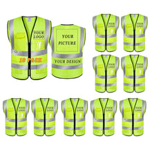 BeautyWill Custom Safety Vest Logo Class 2 High Visibility Reflevtive Vest Outdoor Protective Workwear