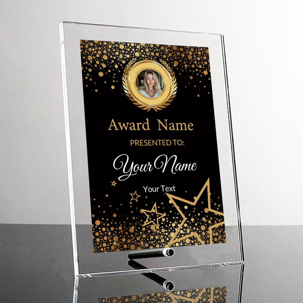 Award Plaques,13 x 9.5 in Acrylic Certificate Frame,Employee of The Month Plaque,Picture Plaques Holds A4 Size Paper,Placed Your Award,Diploma Certificate (Acrylic Plaque)