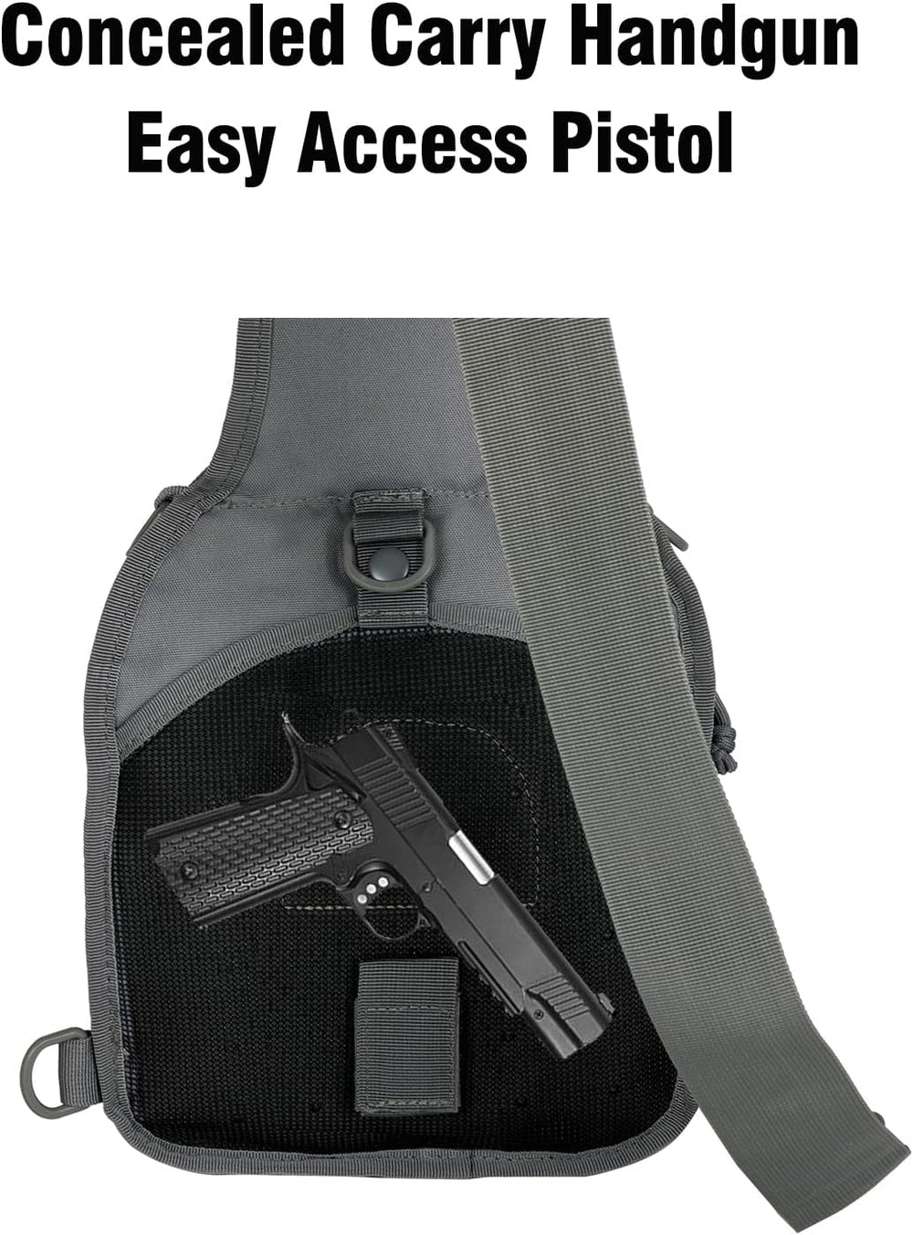 BOMTURN Tactical Backpack-1000D Waterproof Military Backpack/Laser-Cut/CCW Bags Sling Bag Tactical Satchel Shoulder Bag Men