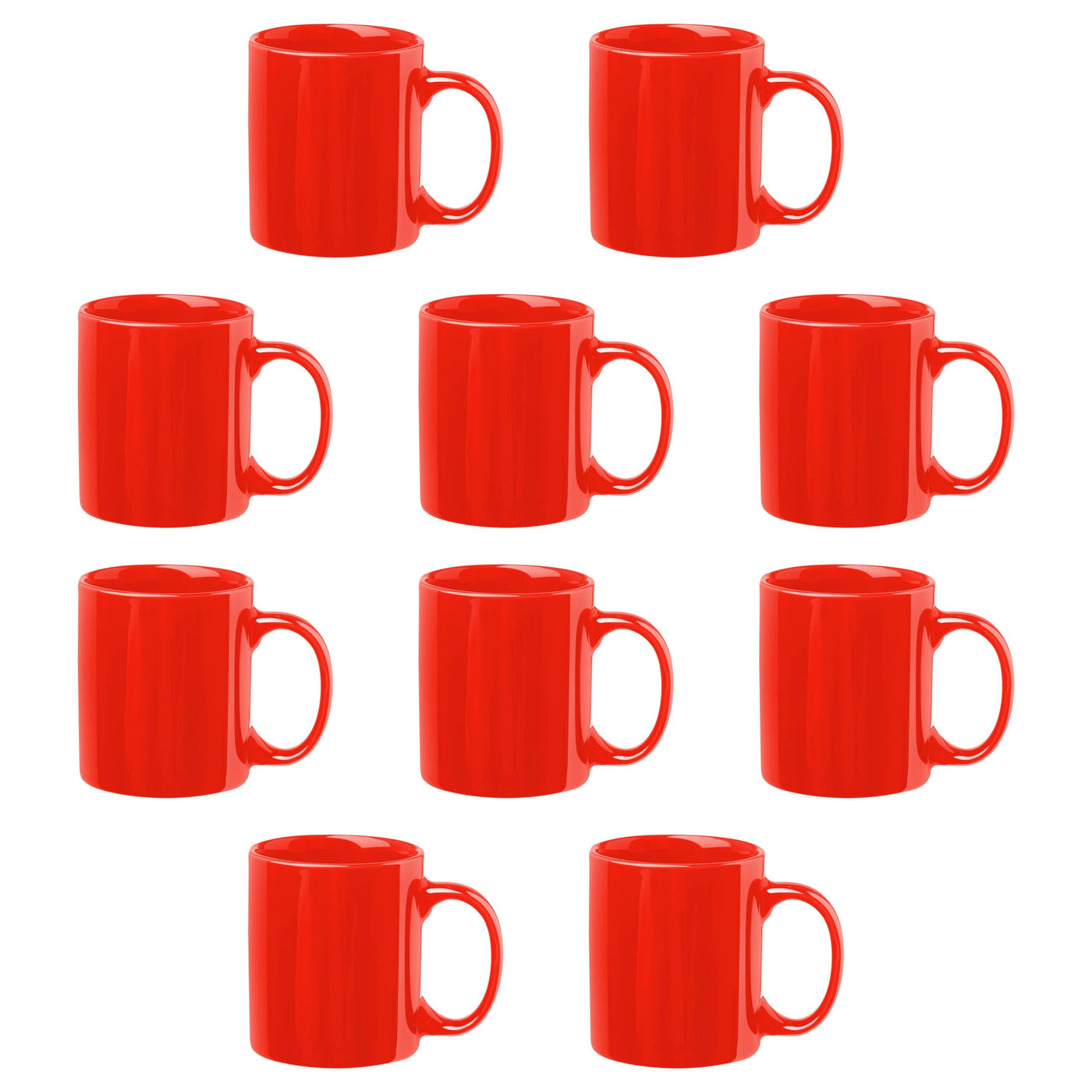 Father’s Day Custom Ceramic Coffee Mugs 11 oz. Set of 10/50/100, Personalized Bulk Pack - Coffee Cup Set, Iced Coffee Cup, Gaming Mug for Dad - White