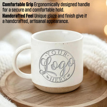 Custom Logo Pottery Mug - Personalized Business or Company Branding Coffee Cup - Professional Design Office Gift for Teams