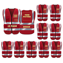 BeautyWill Custom Safety Vest Logo Class 2 High Visibility Reflevtive Vest Outdoor Protective Workwear