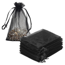 HRX Package 100pcs White Organza Bags, 4x6 inch Mesh Bags Drawstring Gift Bags Jewelry Pouches for Candy Wedding Favors Christmas