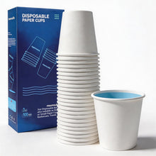 MOUMOULIFE 12 oz Disposable Paper Coffee Cups, 100 Count – Leak-Resistant White Cups for Hot & Cold Drinks, Ideal for Office, Party, Travel, To Go & Daily Use