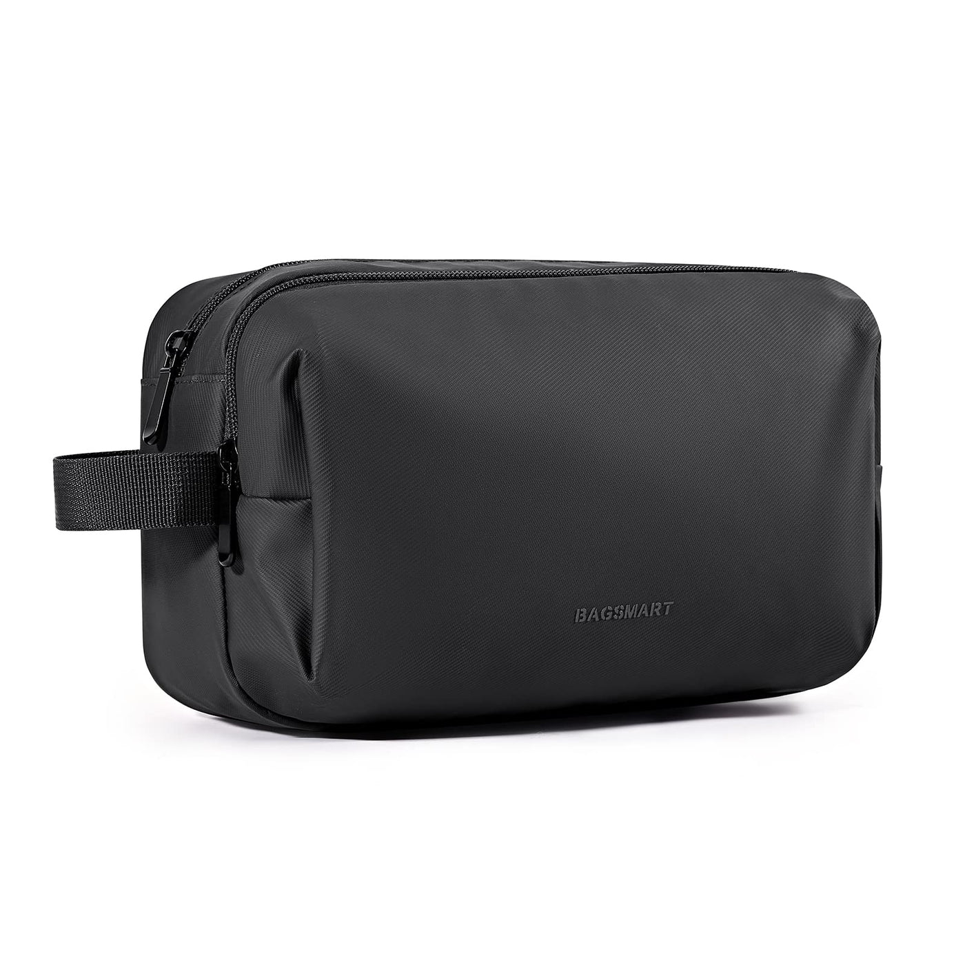 BAGSMART Toiletry Bag for Men, Travel Toiletry Organizer Dopp Kit Water-resistant Shaving Bag for Toiletries Accessories, Door Room Essentials, Black-medium