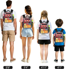 MAY TREE Clear Backpack Stadium Approved for Women and Men, Clear Bag for Stadium Events, Transparent bag for Concert Sporting Festival, Black
